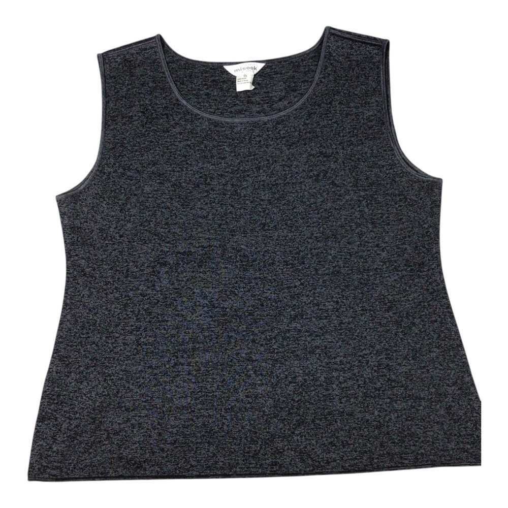 Misook Charcoal Knit Scoop Neck Tank Top Size 2XL